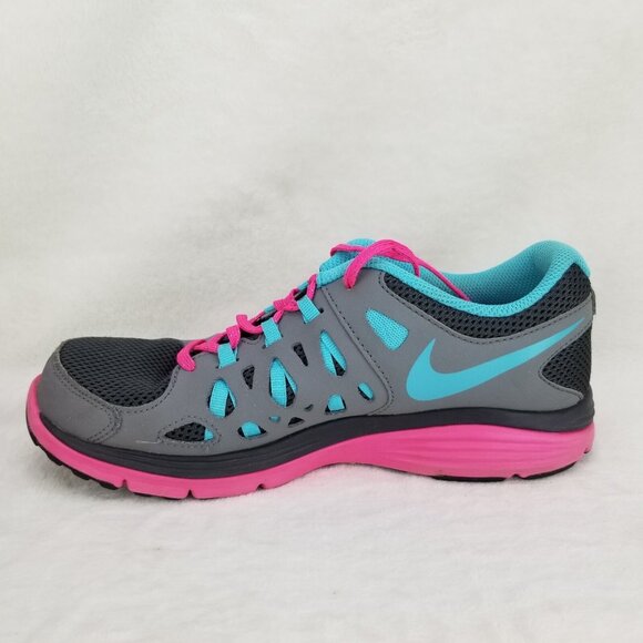✅Nike Dual Fusion Run 2 Athletic Running Shoes Girl 6Y Womens Sz 7.5 Gray Pink - Picture 11 of 11